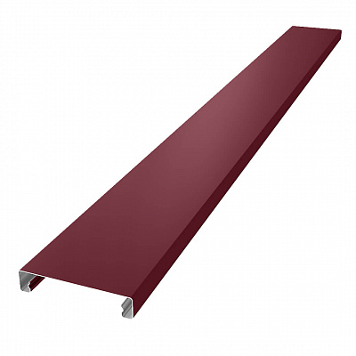 Ламель Металлопланкен ОСНОВА 100мм на 20мм RAL3005 Красное Вино