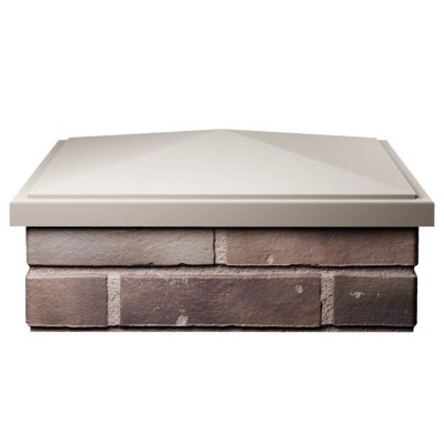 Колпак БонаМоно Бежевый на столб 2х2 кирпича фото 1