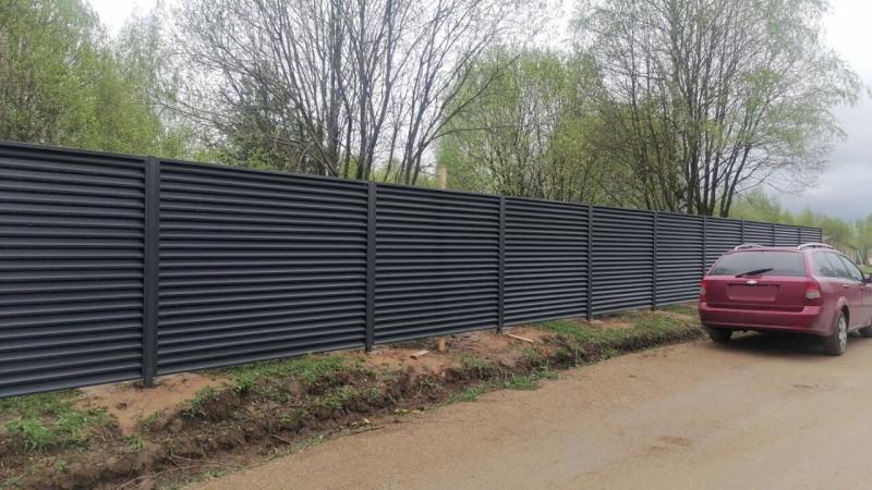 Забор-жалюзи ЭКО-Z 75м цвет RAL8019 Темный Шоколад 