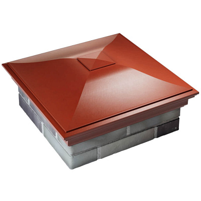 Колпак ZKING МОНБЛАН 520х520мм Красный на столб 2х2 кирпича