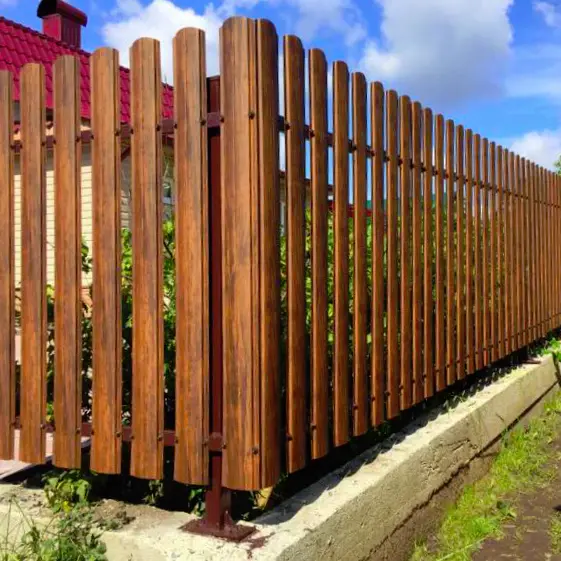 Штакетник Фигурный Темный Каштан 3D Принтек двусторонний