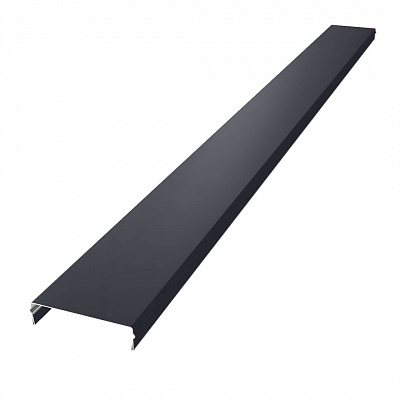 Ламель Металлопланкен ВСТАВКА 100мм на 20мм RAL7024 Серый Графит