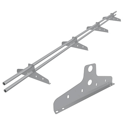 Снегозадержатель BORGE NewLine D-25мм 3 метра 4 опоры RAL7004 Серый