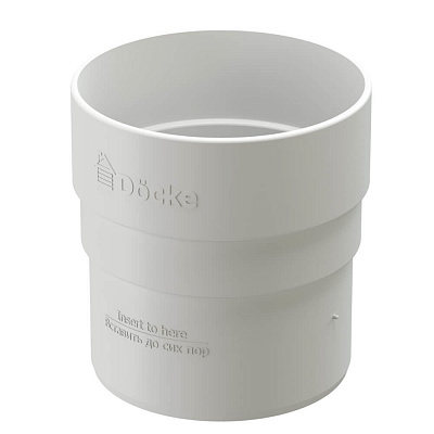 Муфта соединительная ДЕКЕ STANDARD d80мм цвет RAL 9003 Белый