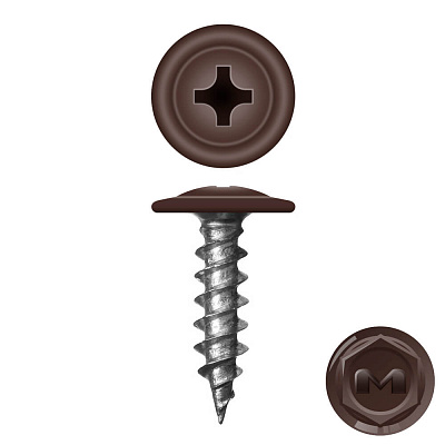 Caморез ПШ по дереву 4,2х13 RAL8017 Шоколад прессшайба