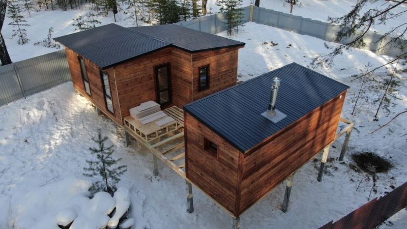 Кровля из профнастила С-8 в цвете Серый Графит МАТТЕ