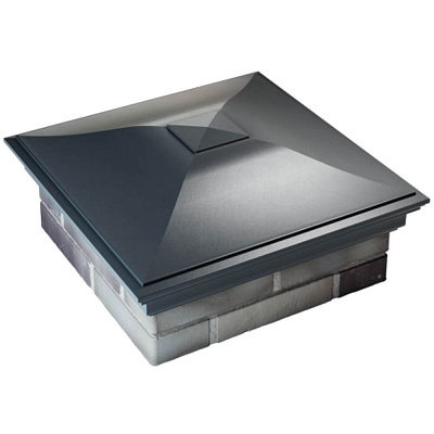 Колпак ZKING МОНБЛАН 520х520мм Серый Графит на столб 2х2 кирпича