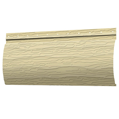 Сайдинг металлический (металлосайдинг) царьсайдинг Бревно Рубленое 4Д RAL1014 Бежевый для фасада