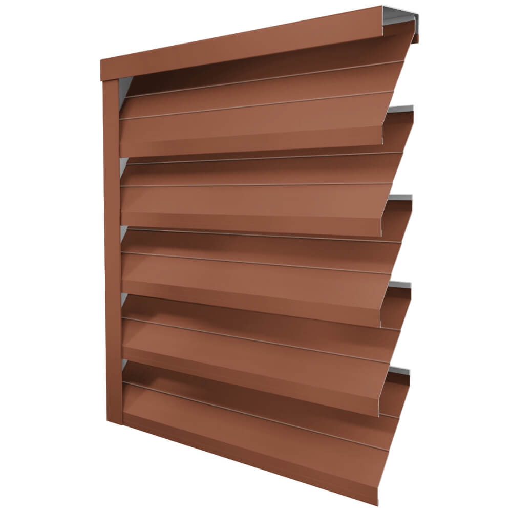 Ламель ЭКО-Z-US усиленная RAL8004 Терракотовый полиэстер односторонний