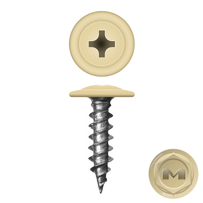 Caморез ПШ по дереву 4,2х13 RAL1014 Бежевый прессшайба