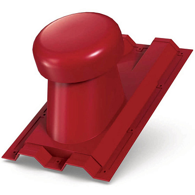 Выход вентиляции универсальный 110/200 на профнастил С-21 красный фото Центр Металлокровли