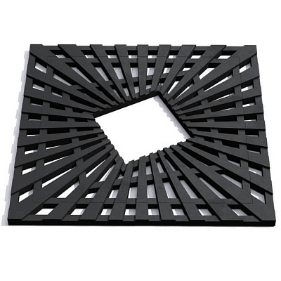 Приствольная решетка ПП ZKING ATMOSPHERE 1.2х1.2м Черная