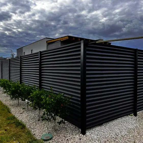 Забор Еврожалюзи RAL9005 МАТТЕ Черный матовый двусторонний