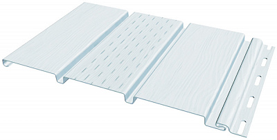 Софит FineBer с перфорацией 1-ой доски 3,0*0,3 Белый фото Центр Металлокровли