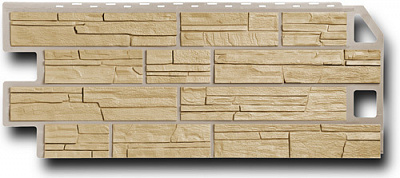 Фасадная панель FINEBER Сланец песочный 1137х470 фото Центр Металлокровли