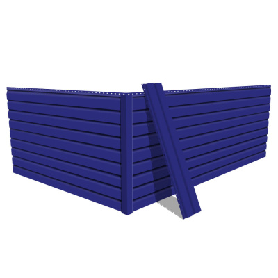 Фото сайдинга металлического (металлосайдинга) Корабельная доска RAL5002 Синий ультрамарин для фасада дома