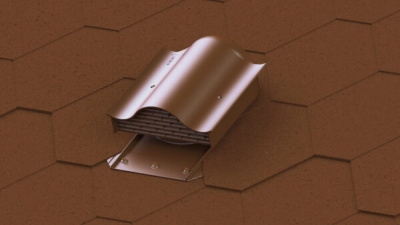 780134 Кровельный вентиль HUOPA -KTV (коричневый) вид на крыше